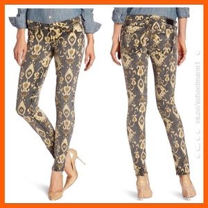 SOLD Design Lab Skinny African Totem Print Jeans